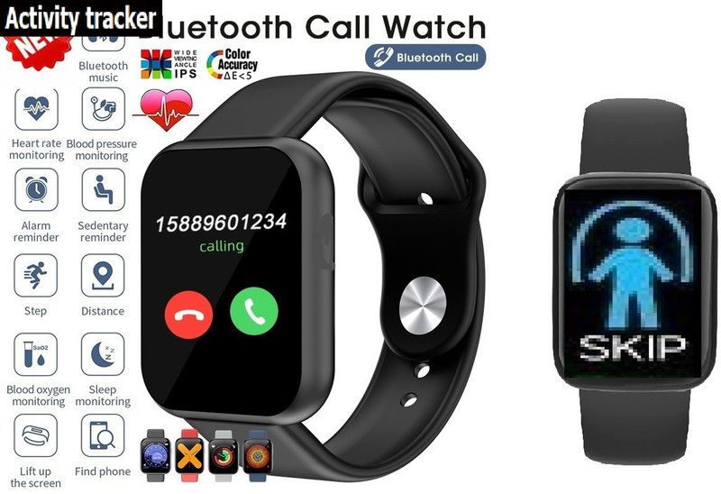 Jocoto S1079 (D20) ULTRA MULTI SPORTS SLEEP TRACKER SMART WATCH BLACK(PACK OF 1) Smartwatch  (Black Strap, free)