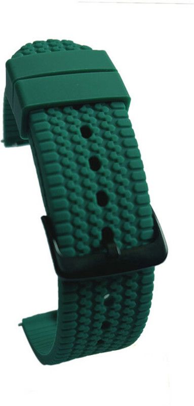 Melfo Textured Rubber Strap Compatible with Garmin Forerunner 55 Smart Watch Strap  (Green)