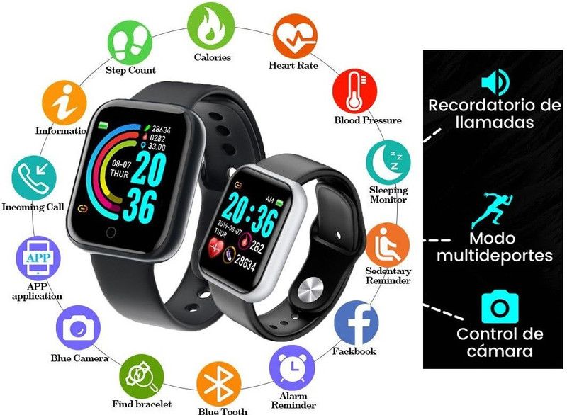 Y2H Enterprises O9_D20 PRO MULTI SPORTS SMART WATCH BLACK ONLY (PACK OF 1) Smartwatch  (Black Strap, free)