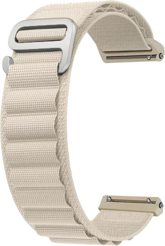 ACM Watch Strap Nylon Hook for Fitspark Eclipse Spo2 Smartwatch Band White Smart Watch Strap  (White)