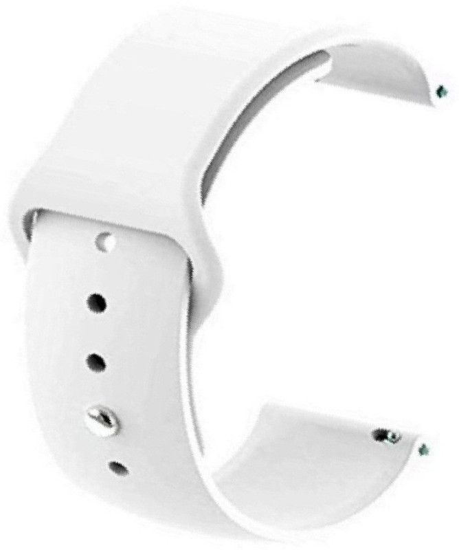 BLACK LOVIES 20 MM Soft Silicon Smartwatch Strap Compatible with Fire Bolt Beast Pro BSW016 Smart Watch Strap  (White)
