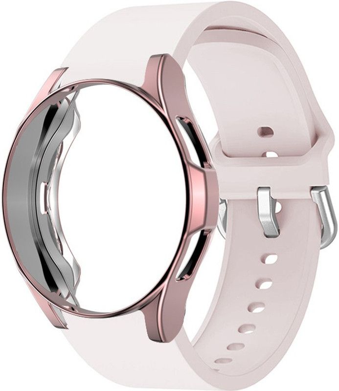 RETRACK Galaxy Watch Strap With Case Combo For Samsung Galaxy Watch 4/5 44mm Smart Watch Strap  (Silver, White)