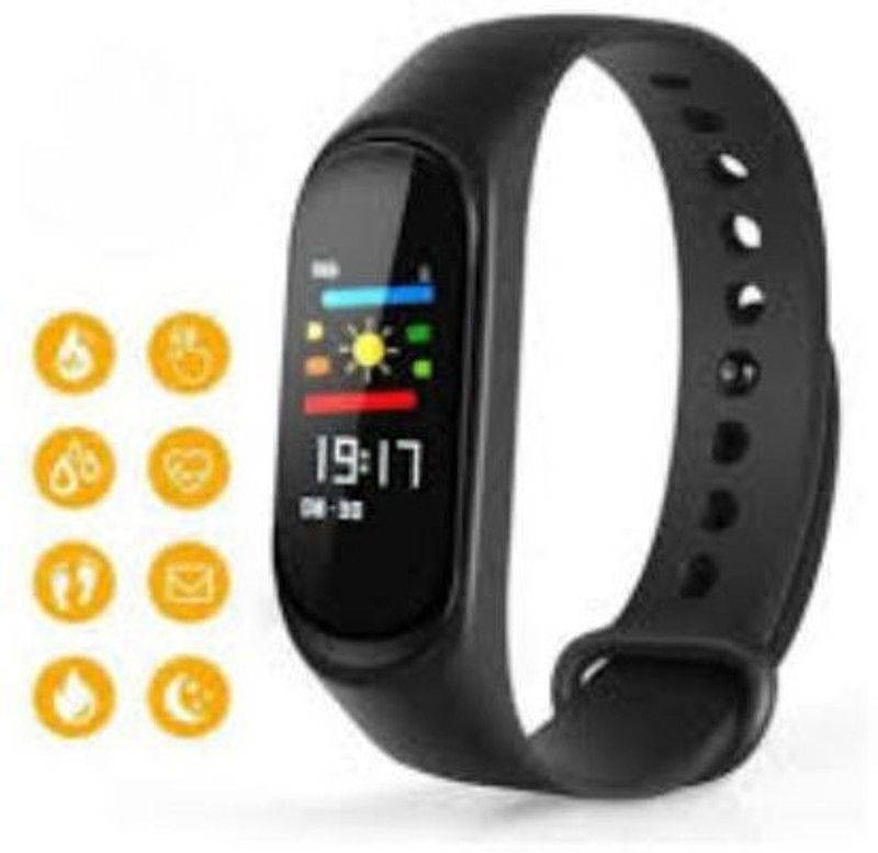 GUGGU EEN_180Z_M3 Smart band  (Black Strap, Size : Free Size)