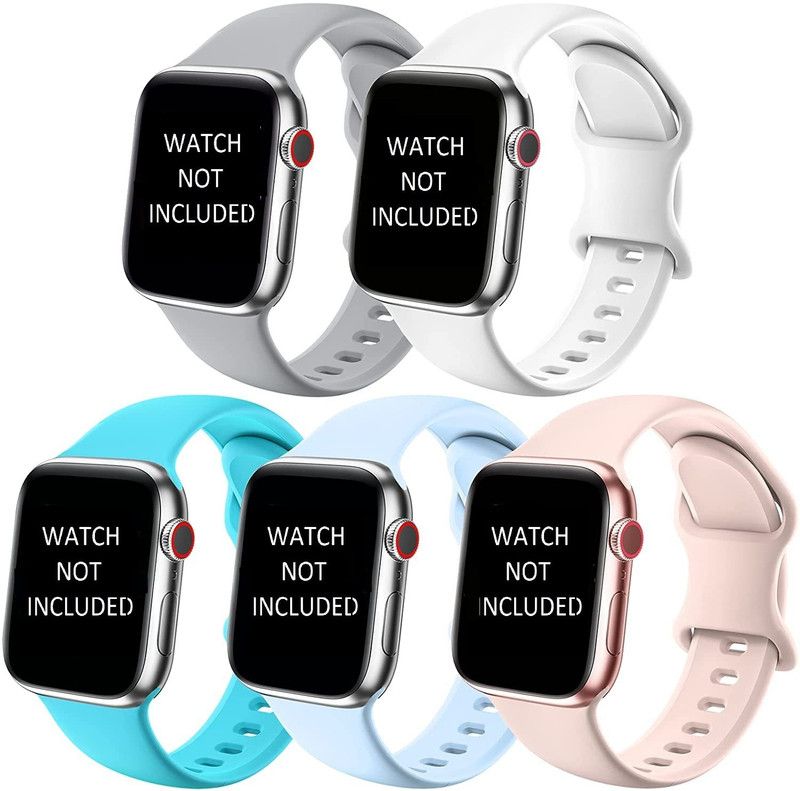 LIDDU Apple Watch Straps 42/44/45mm-(Watch Not Included)-Grey-White-Blue-Girlish Smart Watch Strap  (Grey, White, Blue, Pink)