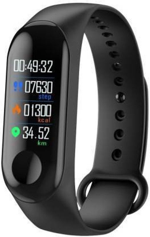 V Enterprises M 3 FITNESS BAND  (Black Strap, Size : FREE SIZE)