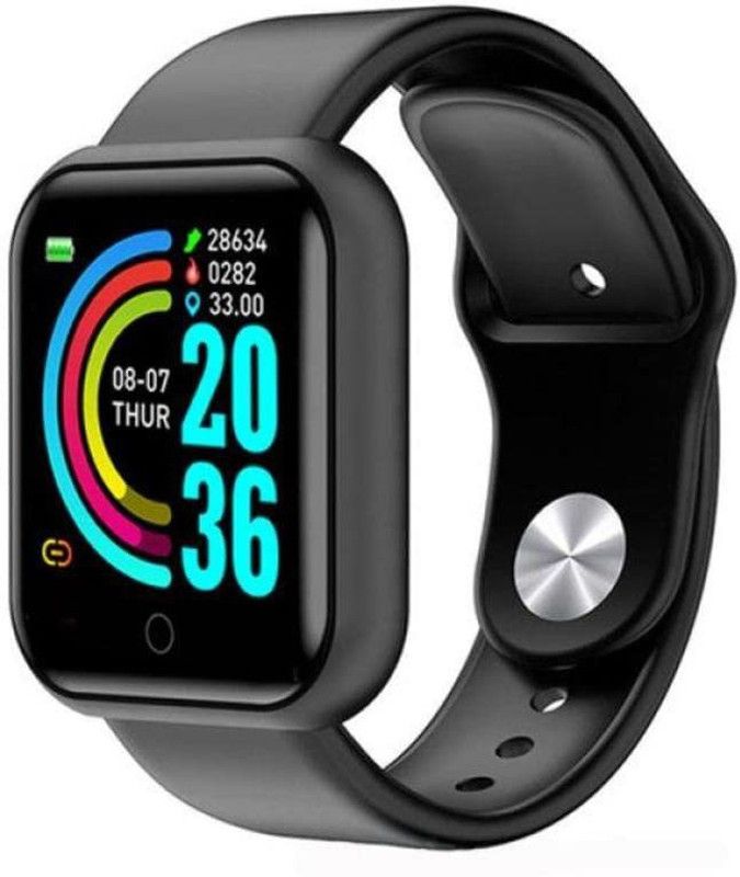 Speeqo D21 Bluetooth Wireless Smart Watch Fitness Band Sports Heart Rate and BP Monitor Smartwatch  (Black Strap, Free)