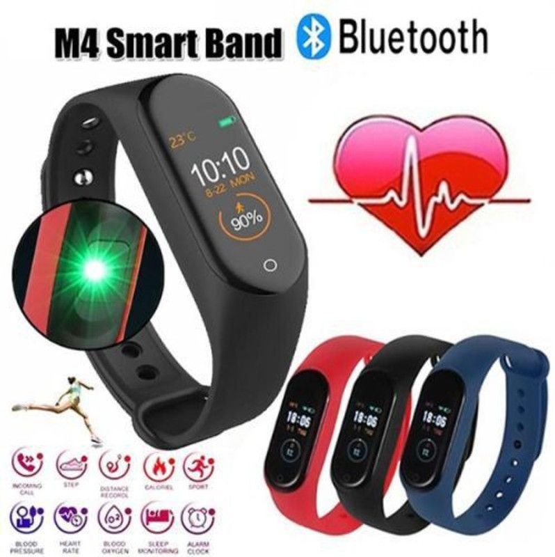 SYARA BNN_108B_M4 Smart band  (Black Strap, Size : Free Size)