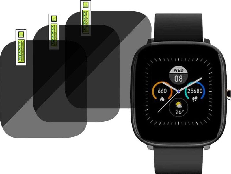 EJZATI Screen Guard for Noise ColorFit Qube SpO2 Smartwatch  (Pack of 3)
