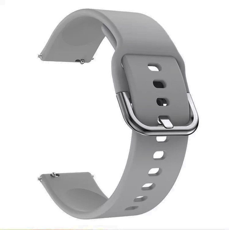 AOnes Silicone Belt Watch Strap with Metal Buckle for Zebronics Iconic Lite Smart Watch Strap  (Grey)