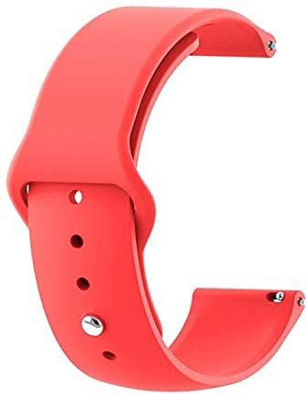 AOnes 20mm Silicone Belt Watch Strap Compatible for Ticwatch E Smart Watch Strap  (Red)