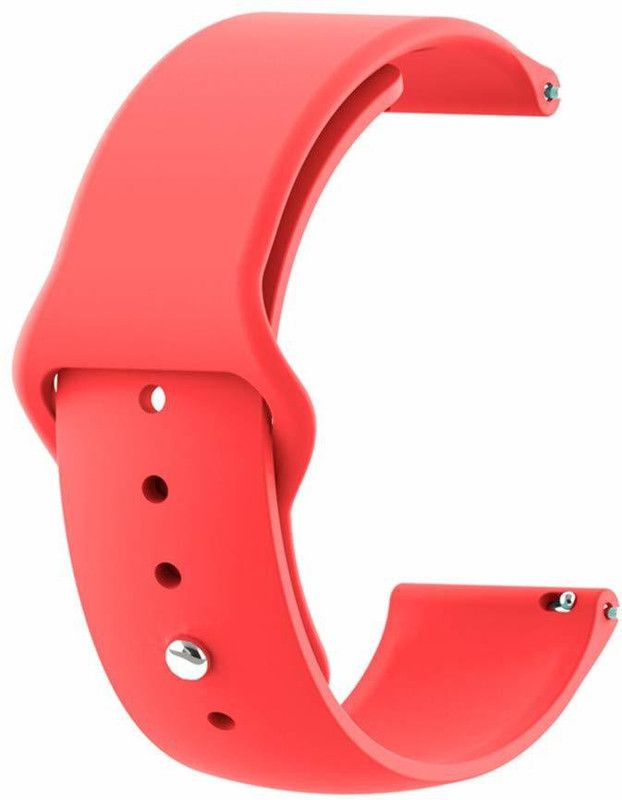 Big Wings Soft Silicone 20 mm Band Strap Active (40 mm, 42 mm) / Gear S2 Classic / Fossil Q Gazer / Amazfit GTS / Moto 360 2nd Generation & Any Smart Watch with 20 mm Lugs (Red) (Watch Not Included) Smart Watch Strap  (Red)