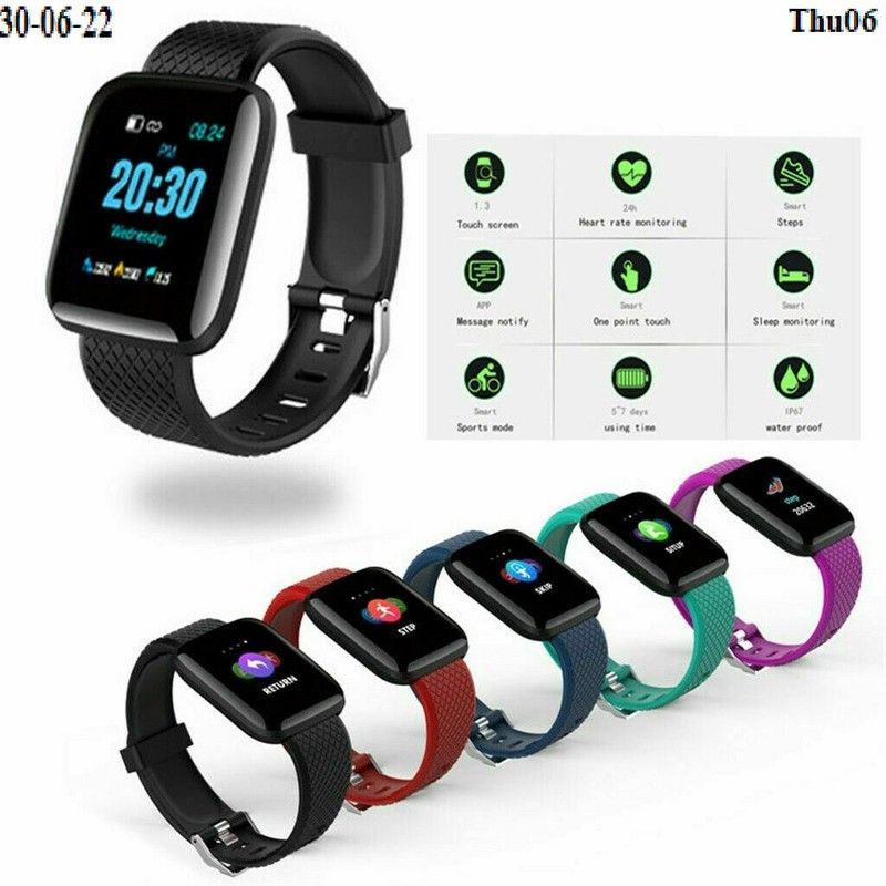 Bygaura G189-ID116 PLUS SLEEP TRACKER FITNESS TRACKER BLUETOOTH SMART WATCH(PACK OF 1) Smartwatch  (Black Strap, free)