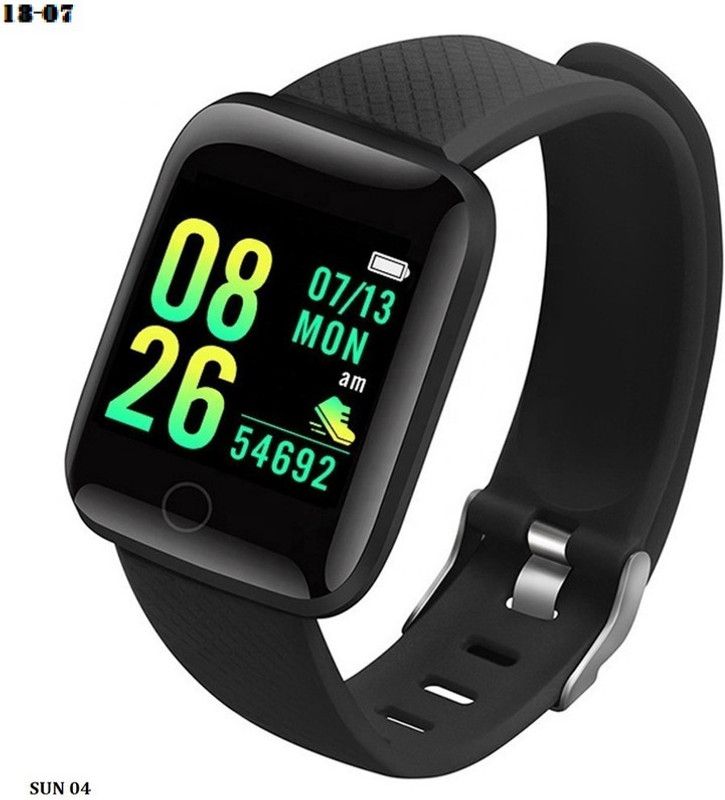 jorugo A154(ID116) MULTI FACES SLEEP TRACKER SMART WATCH(PACK OF 1)(PACK OF 1) Smartwatch  (Black Strap, free)