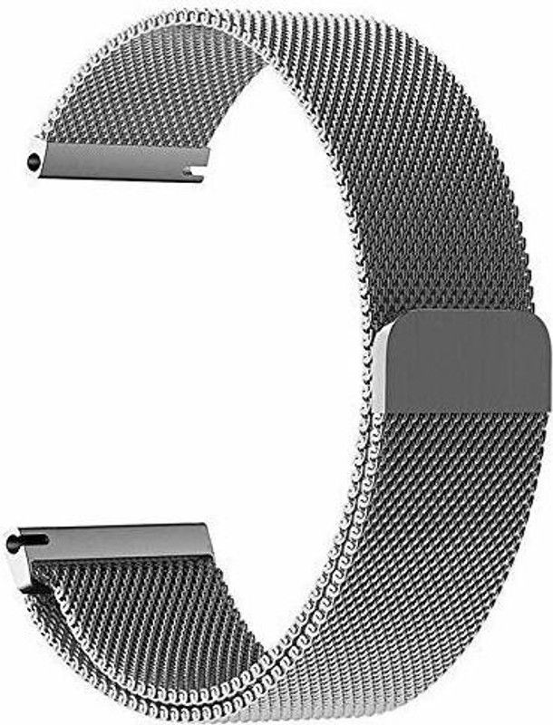 Speeqo 20mm Metal Magnetic Watch Belt Milanese Loop (CHECK MODEL LIST) Smart Watch Band Smart Watch Strap  (Silver)
