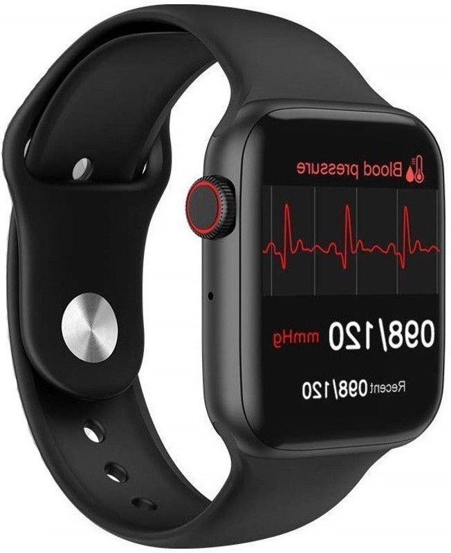 Clubics T55 Smart Bluetooth Watch Smartwatch  (Black Strap, 44)