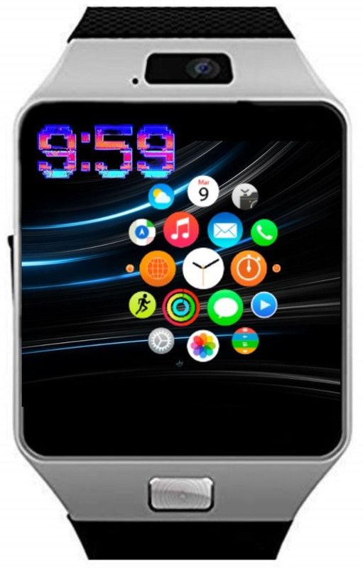 Cospex DZ09 Smartwatch  (Grey Strap, Free Size)