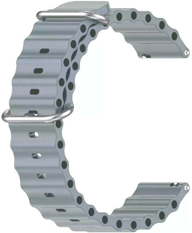 Melfo Soft Rubber Strap Compatible with Fireboltt Infinity Smart Watch Strap  (Grey)