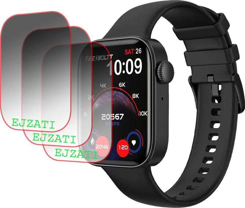 EJZATI Screen Guard for FIRE BOLTT RING 2 SMARTWATCH  (Pack of 3)