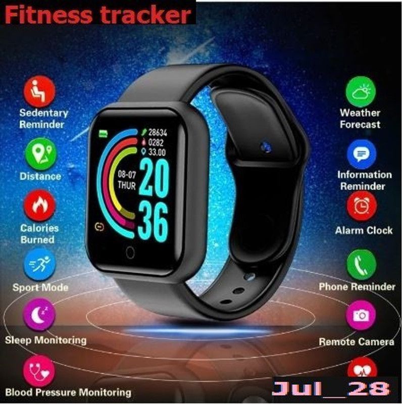 Jocoto S952 (D20) MAX ACTIVITY TRACKER STEP COUNT SMART WATCH BLACK(PACK OF 1) Smartwatch  (Black Strap, free)