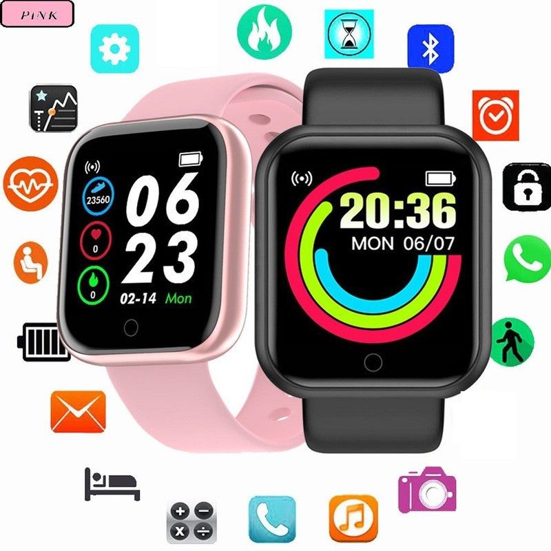 Bashaam B957_D20 PLUS SLEEP MODE ACTIVITY TRACKER SAMRT WATCH PINK(PACK OF 1) Smartwatch  (Pink Strap, Free)