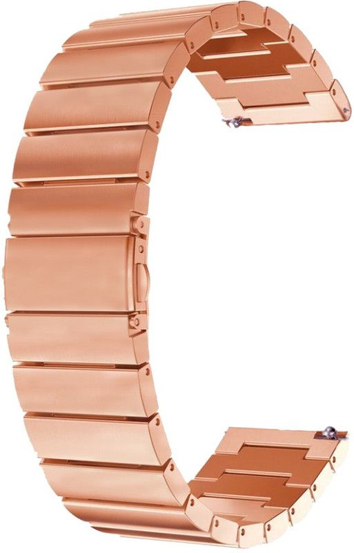 ACM Watch Strap Steel Metal for Fossil Neutra Chronograph Amber Smartwatch Rose Gold Smart Watch Strap  (Gold)