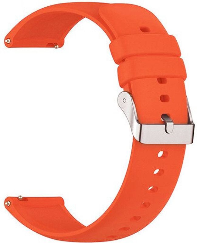 Melfo Flexible Rubber Strap Compatible with Maxima Max Pro Hero Smart Watch Strap  (Orange)