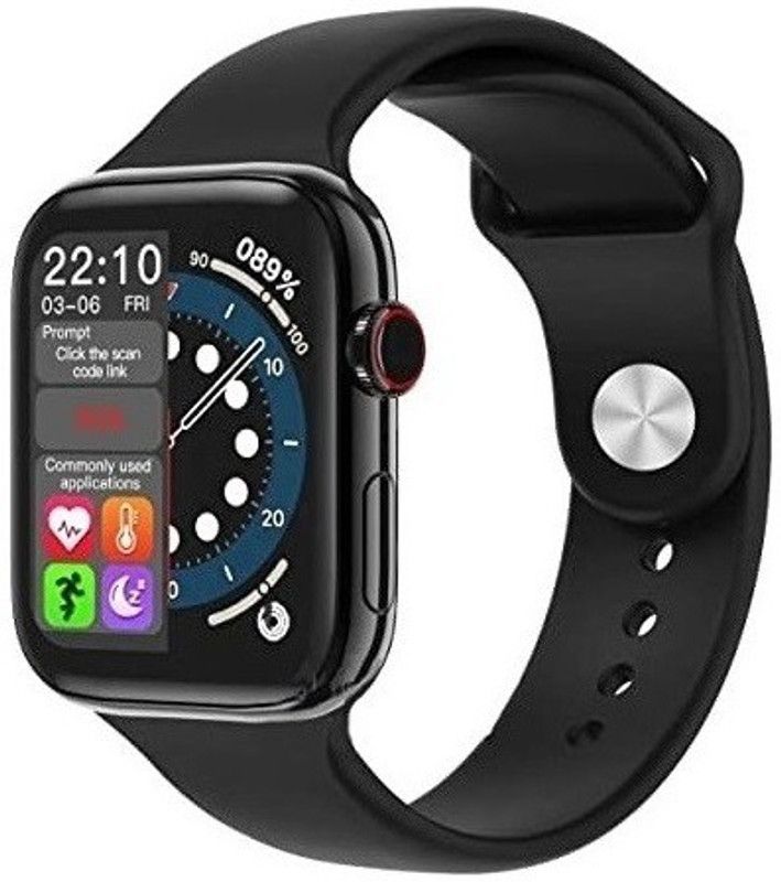 iSPARES QET_189C T500 Max Plus Mega Smartwatch  (Black Strap, Free Size)