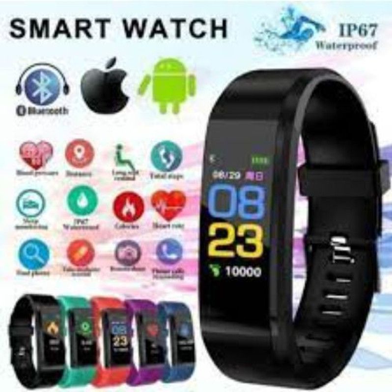 GUGGU DBQ_147O_ID115 PLUS Smart band  (Black Strap, Size : Free Size)