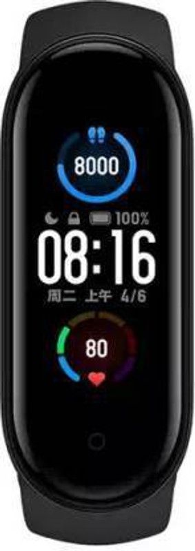 kk2 M5 Bluetooth Fitness Wrist Smart Band  (Black Strap, Size : Free Size)