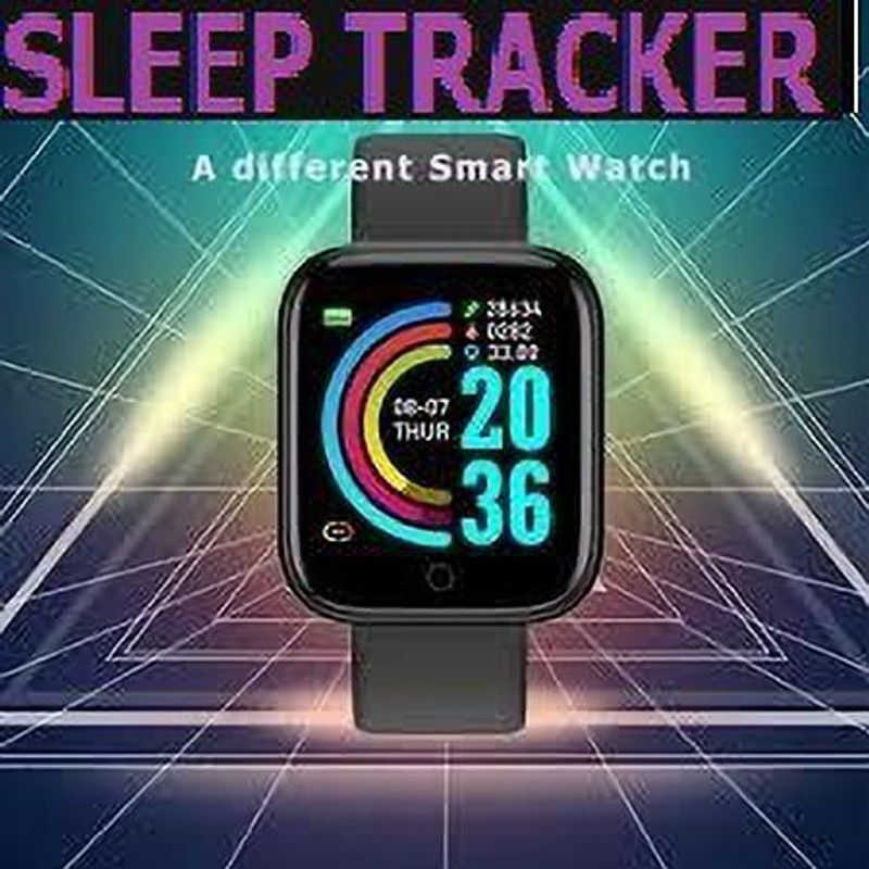 Bymaya S876 (D20) ADVANCE MULT FACES STEP COUNT SMART WATCH BLACK(PACK OF 1) Smartwatch  (Black Strap, free)