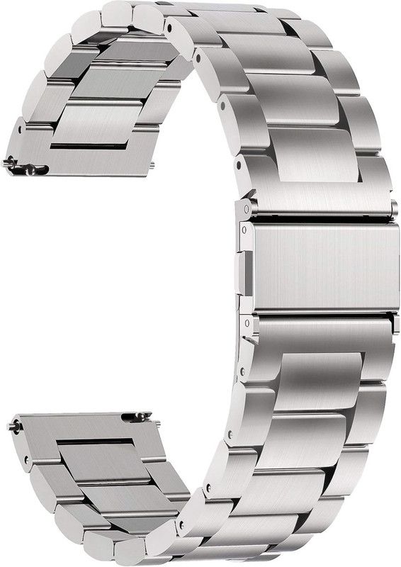 ACM Watch Strap Metal 20mm for |Fire Boltt Ninja 7 Smartwatch Silver Smart Watch Strap  (Silver)