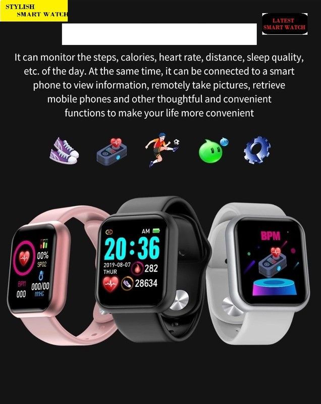 Stybits A715_A1 LATEST SPEEL MONITOR ACTIVITY TRACKER SMART WATCH BLACK(PACK OF 1) Smartwatch  (Black Strap, Free)