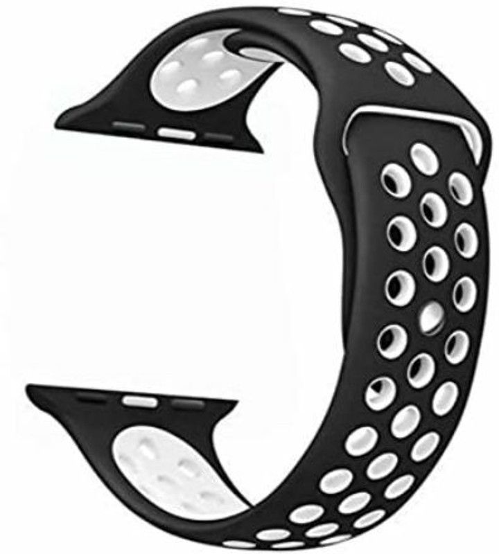 ITUP 44mm Classic Wristband Replacement Straps for All 44,45,42mm Watches Smart Watch Strap  (Black, White)