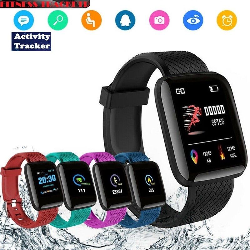 Bydye A822(ID116) PLUS FITNESS TRACKER BLUETOOTH SMART WATCH BLACK( PACK OF 1) Smartwatch  (Black Strap, free)