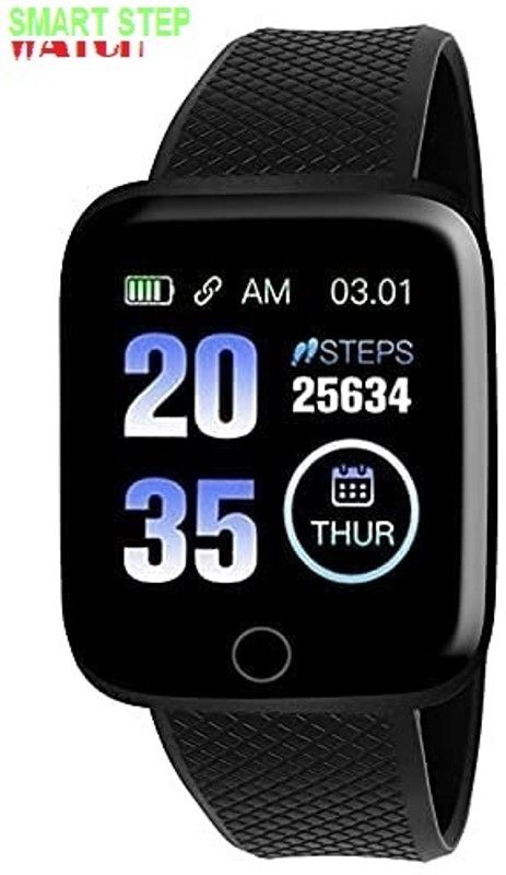Bashaam S1671 ID116- PLUS ACTIVITY TRACKER STEP COUNT SMART WATCHBLACK(PACK OF 1) Smartwatch  (Black Strap, Free)