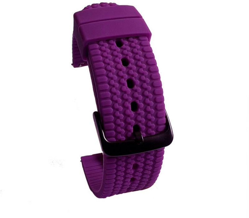 Melfo Textured Rubber Strap Compatible with Noise Evolve 2 Smart Watch Strap  (Purple)