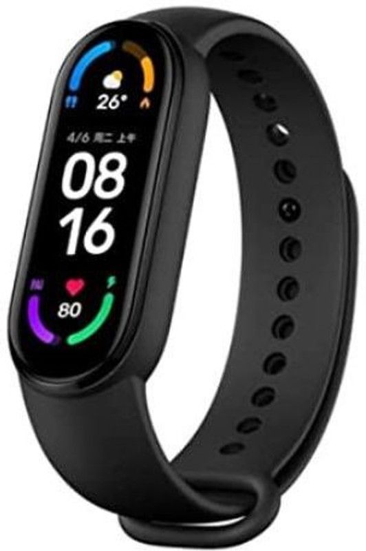 GUGGU DOQ_285T_M6 Smart band  (Black Strap, Size : Free Size)