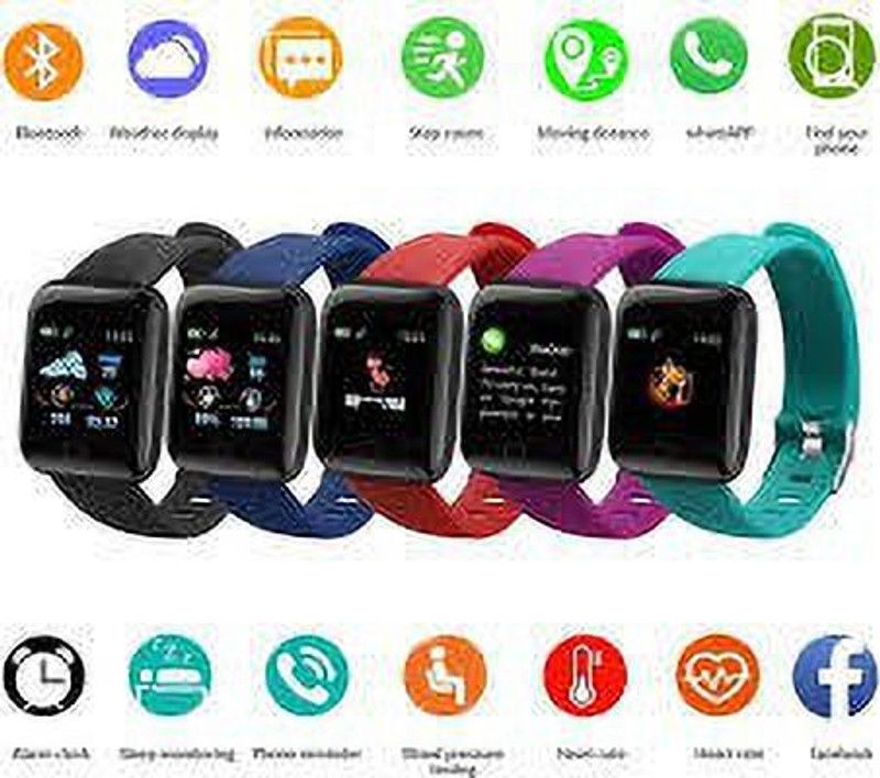 Y2H Enterprises AQ203/ID116 PRO FITNESS TRACKER MULTI FACES SMART WATCH BLACK(PACK OF 1) Smartwatch  (Black Strap, free)