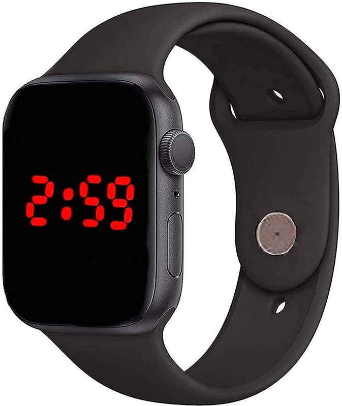 AMAZICA Digital Wrist Watch For Boy And Men Smartwatch  (Black Strap, FREE SiZE)