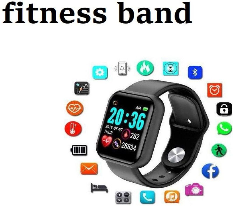 Y2H Enterprises A456_D20 MAX HEART RATE SMART WATCH BLACK ONLY (PACK OF 1) MAX Smartwatch  (Black Strap, free)