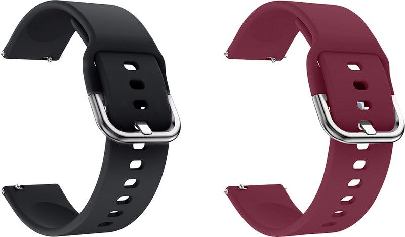 ACM Pack of 2 Watch Strap Hook for Boat Wave Fit Call Belt (Black/Purple) Smart Watch Strap  (Mullti Color)