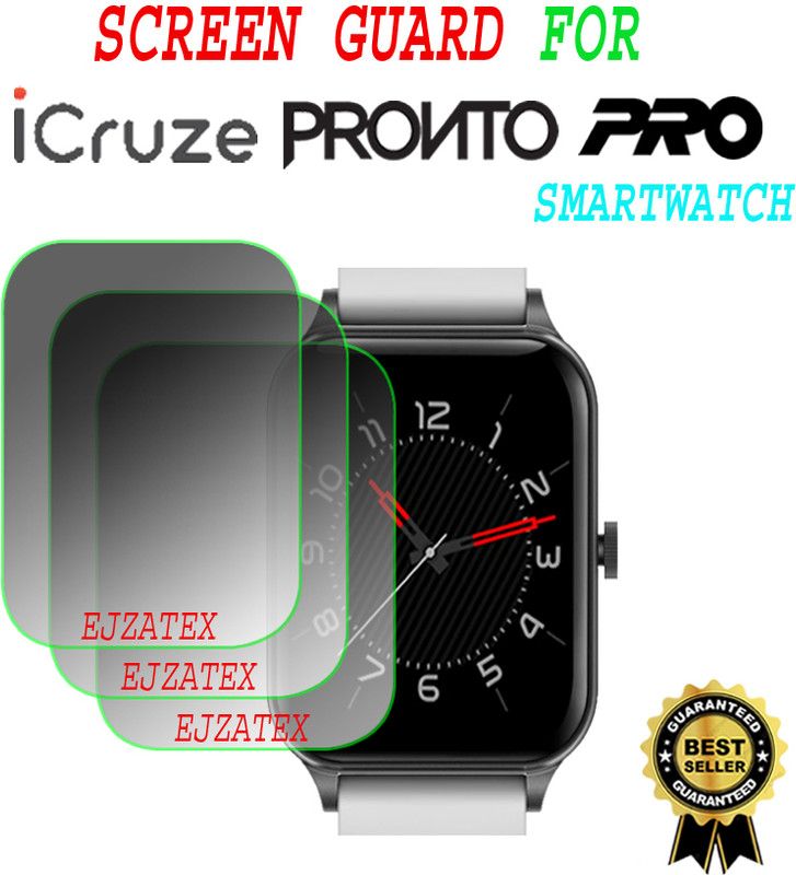 ejzatex Screen Guard for iCRUZE PRONTO PRO SMARTWATCH  (Pack of 3)