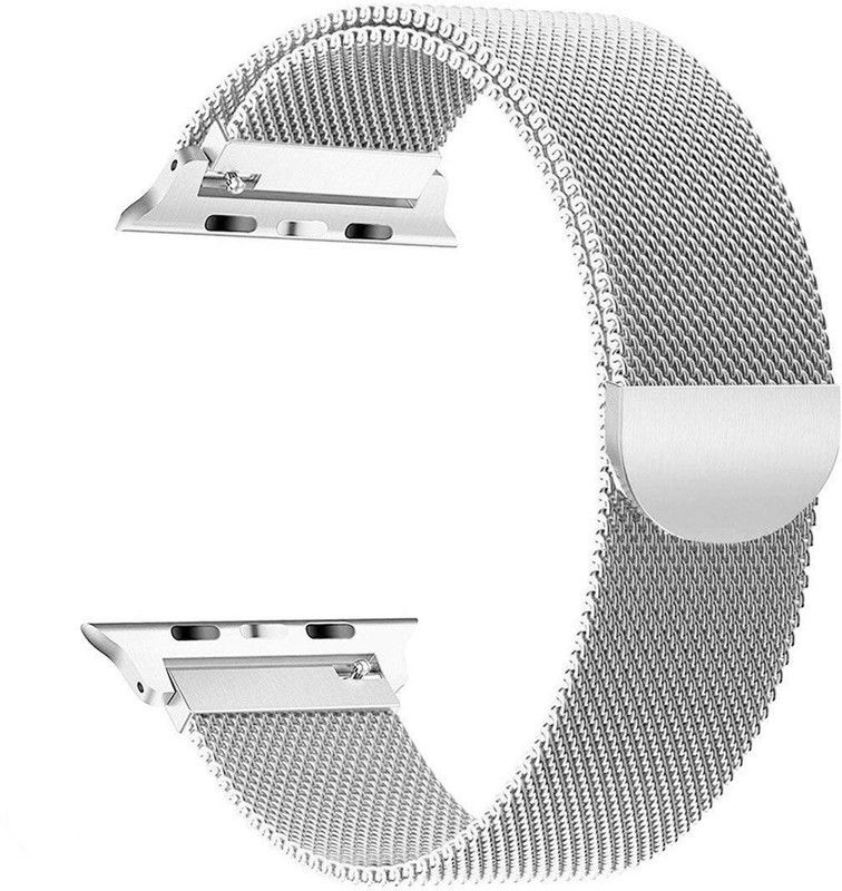 Oboe 42/44mm Milanese Loop Strap for Apple Watch Series SE/7/6/5/4/3/2/1 Smart Watch Strap  (Silver)