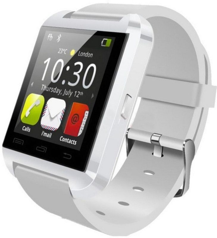 Style Feathers Smart Watch U8 Smartwatch  (White Strap, Regular)