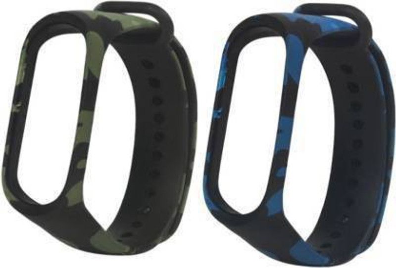 Saviraj Silicone Camouflage Army Style M3 and M4 Band Strap for Xiaomi Mi Band 3 & Mi Band 4 Smart Watch Strap  (Mullti Color)