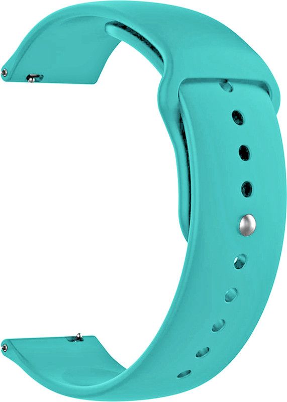 ACM Watch Strap Silicone Belt 22mm for Portronics Kronos Y1 Smartwatch Light Blue Smart Watch Strap  (Blue)