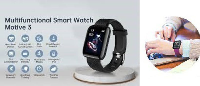 Stybits AQ306/ID116 PRO MAX HEART RATE SLEEP TRACKER SMART WATCH BLACK(PACK OF 1) Smartwatch  (Black Strap, free)