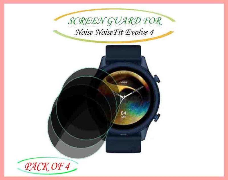 slwax Screen Guard for Noise NoiseFit Evolve 4 SMARTWATCH  (Pack of 4)