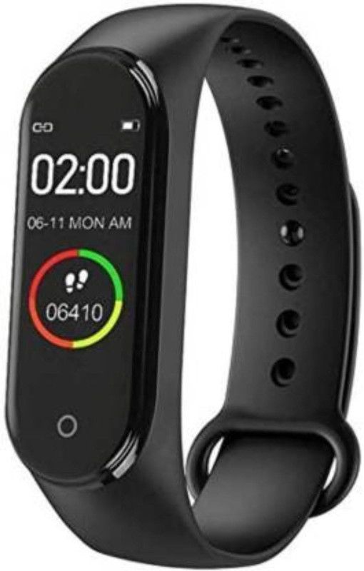 Shopex M4 Fitness Band, Color Screen Bracelet  (Black Strap, Size : Free)