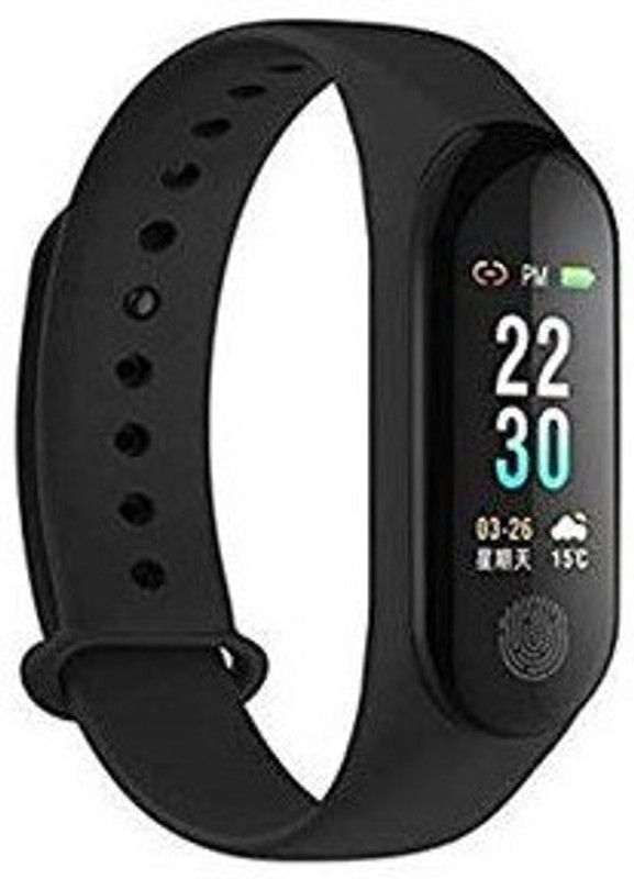 TECHNO FROST m3 smart band  (Black Strap, Size : FREE SIZE)